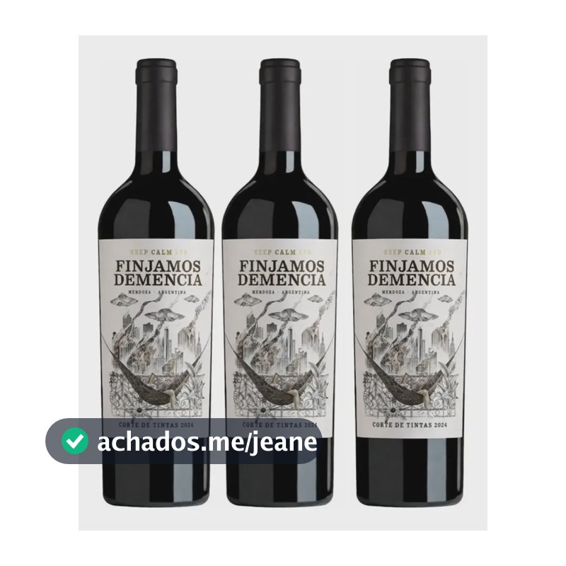 Kit 3 Vinho Tinto Finjamos Demencia Corte De Tintas 750ml