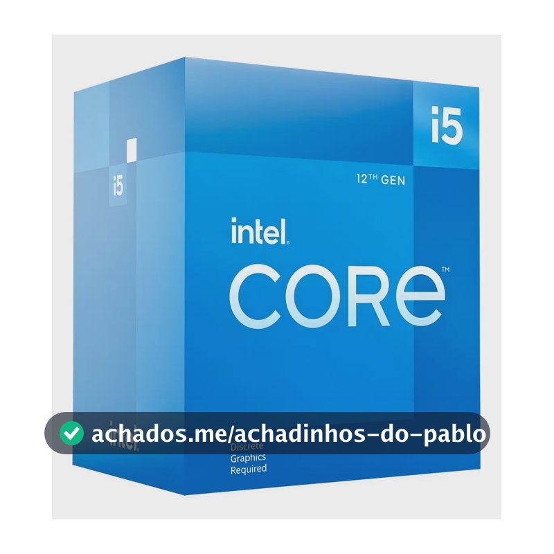 Processador Intel Core I5-12400F 2.50GHZ 18MB DDR4/5 FCLGA1700 BX8071512400F