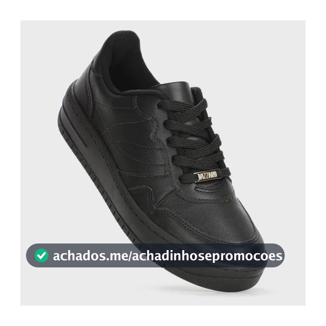 Tênis Feminino Vizzano Flatform Macio Confortável Todo Preto