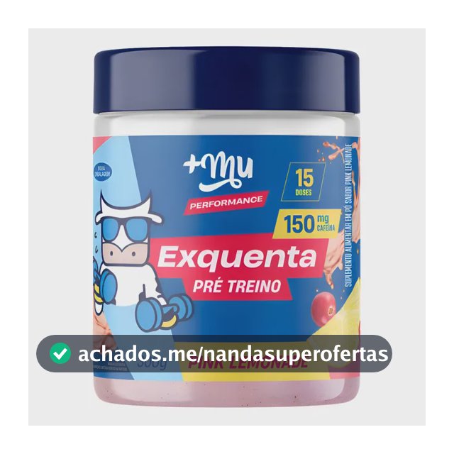 Pré Treino Exquenta Sabor Pink Lemonade 300g - Mais Mu Limonada Rosa