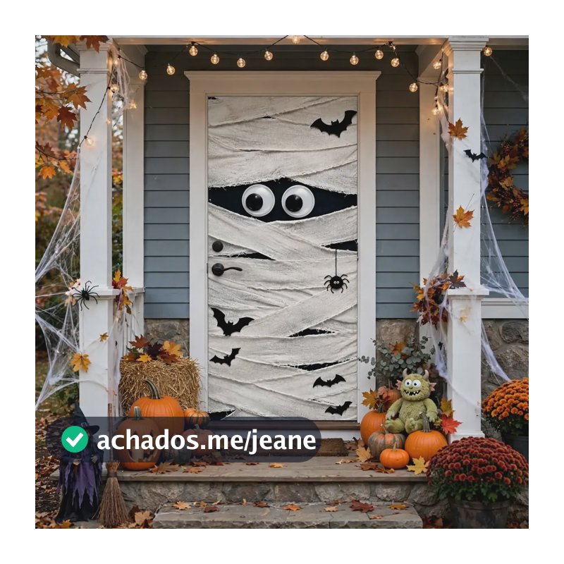 Capa De Porta Decoração Festa Dia Das Bruxas Halloween 2x0,8 2244