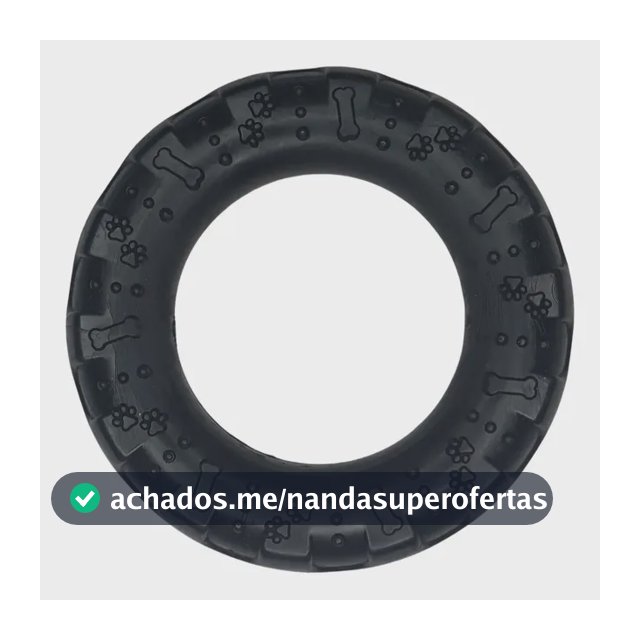 Brinquedo Mordedor Pneu Maciço Preto Cachorro Pet Grande