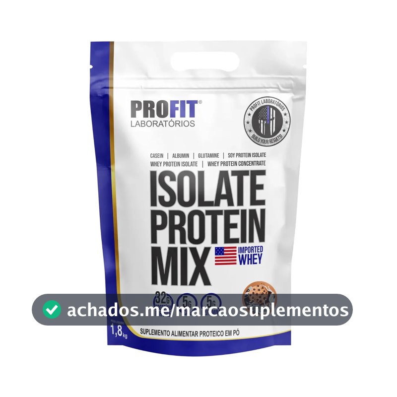 Suplemento en pó ProFit Laboratórios Proteínas de Isolate Protein Mix sabor cookies and cream x 1.8kg