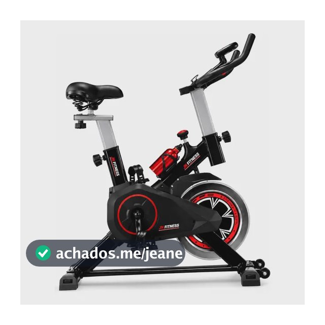 Bicicleta Ergométrica Spinning Profissional 120kg Silenciosa Jn Fitness + Squeeze Preto/vermelho 127/220v