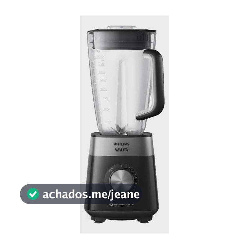 Liquidificador Philips Walita RI2242/90 Série 5000 3 Litros 1200W 12 Velocidades Preto