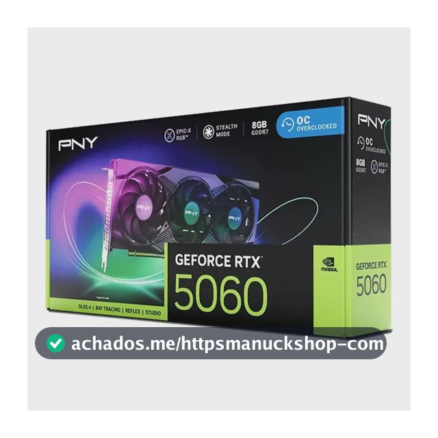 Placa De Vídeo Nvidia Geforce Pny Rtx5060 8gb Epic-x Rgb Oc