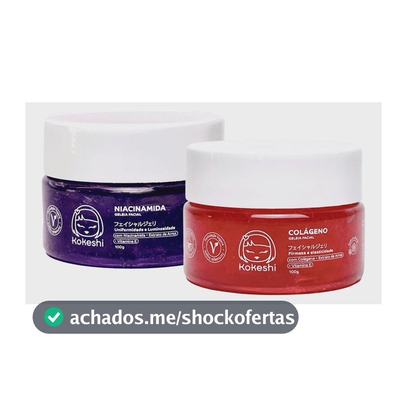 Kit Skin Care Geleia Facial Colágeno E Niacinamida Kokeshi