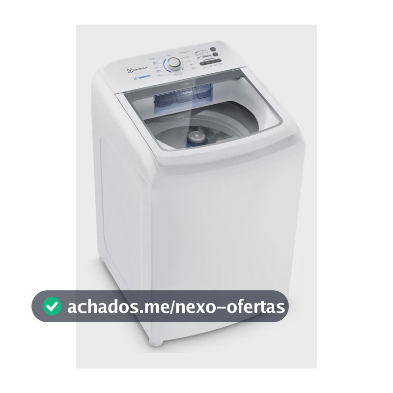 Máquina de Lavar Electrolux 15kg Branca Essential Care com Cesto Inox e Jet&Clean LED15