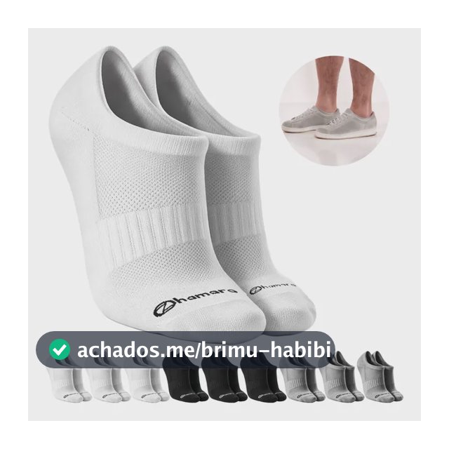 Kit 10 Pares Meias Zhamaro Algodão Sapatilha Invisível
