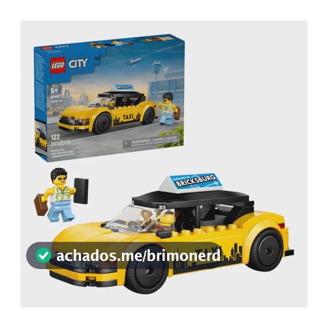 City Taxi Amarelo 122 Peças 60487 - Lego
