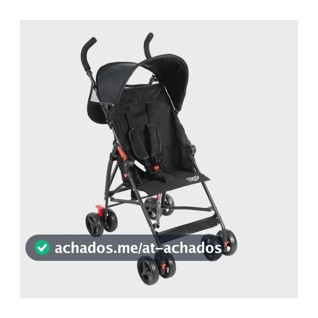 Carrinho De Bebê Passeio Guarda Chuva Styll Baby Preto