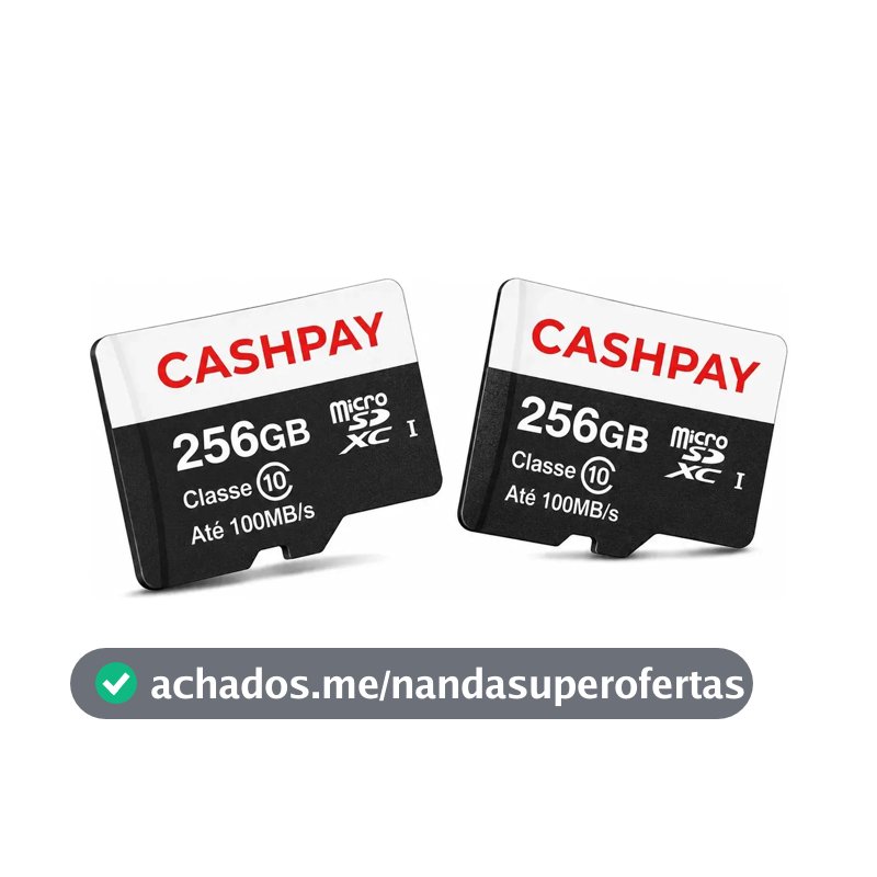 Kit 2 Cartão De Memória 256gb Para Fotográficas Drones Celular Câmeras De Segurança Wi-fi Micro Sd Classe 10 Ultra 100mb/s Cartão Sd