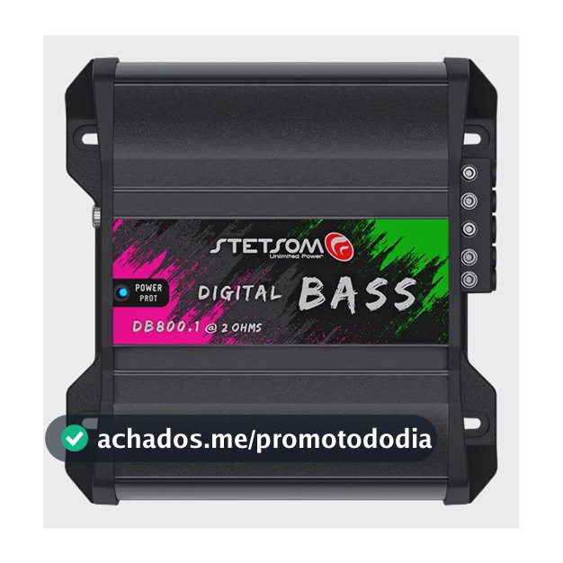 Módulo Amplificador Stetsom DB 800.1 800W para Som Automotivo em 2 Ohms