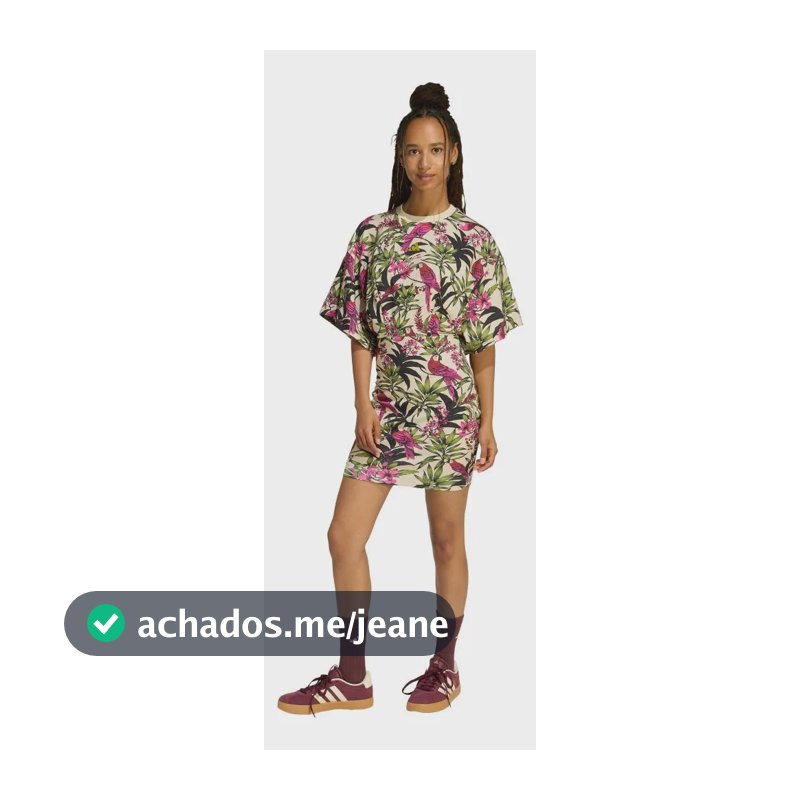 Vestido adidas X Farm Rio adidas Bege / Crystal Linen / Semi Lucid Fuchsia / Preloved Lime P