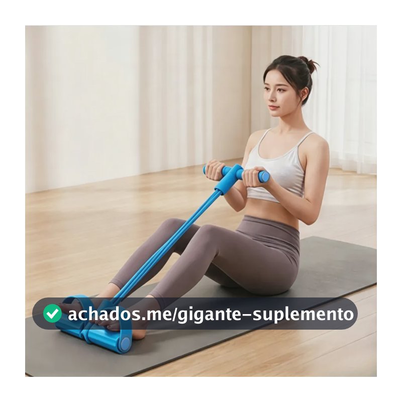 Suporte Abdominal Com Ventosa Treino Fitness Em Casa Azul Sem Ventosa