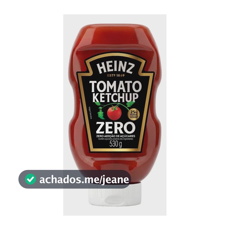 Ketchup Zero Heinz 530g