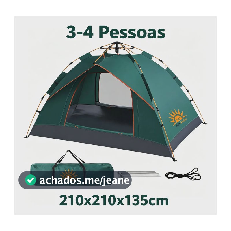 New Hawaii Barraca Camping Automática 3-4 Pessoas Impermeável Upf50+