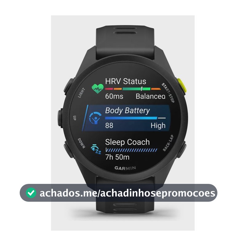 Garmin Relógio Forerunner 70 Preto- 42mm Com Monitor Cardíaco