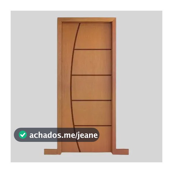 Porta Frisada De Madeira Com Batente  Montada Completa Cx 14