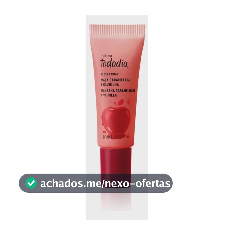 Gloss Labial Natura Tododia Maçã Caramelada E Baunilha 10 Ml