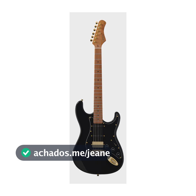 Guitarra Tagima T640 Super Bk Lf/bk Black Gold Classic Serie Cor Preto Material do diapasão Maple Orientação da mão Destro