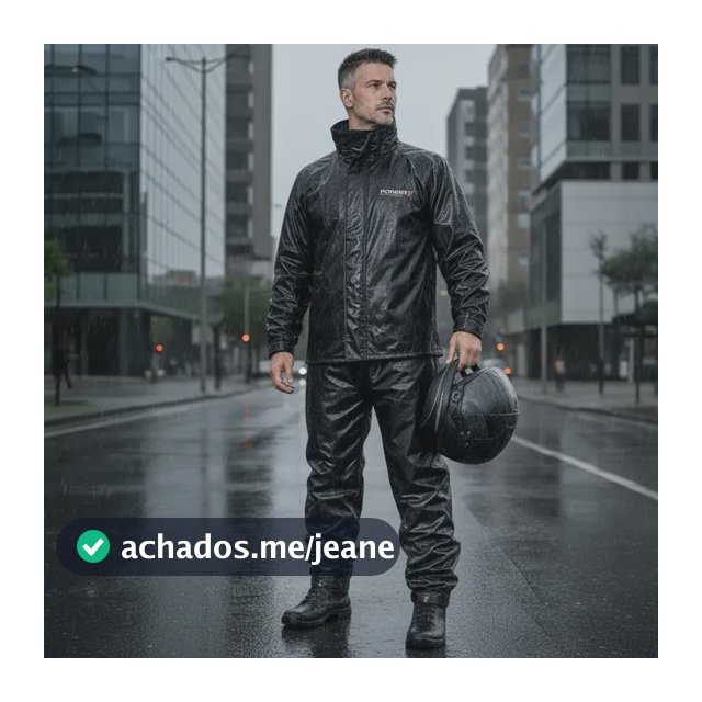 Capa De Chuva Moto Pioneira Combate Gola Masculino Pvc