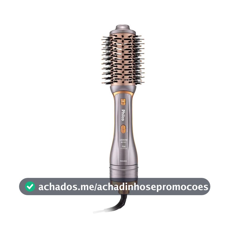 Escova Secadora Philco Pes19sg 3 Acessórios 1300w Cor Prata
