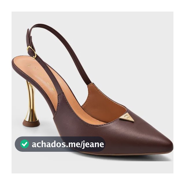 Scarpin Feminino Lumiss Bico Fino Salto Alto Metalizado