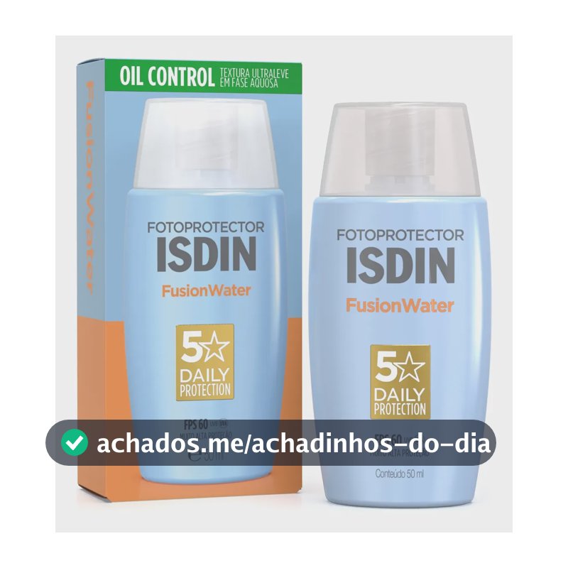 Protetor Solar Facial Isdin Fusion Water Fps 60 Sem Cor 50ml