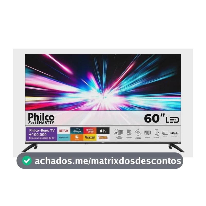 Smart Tv Philco 60  P60crb 4k Uhd Led Roku Dolby Audio Wi-fi