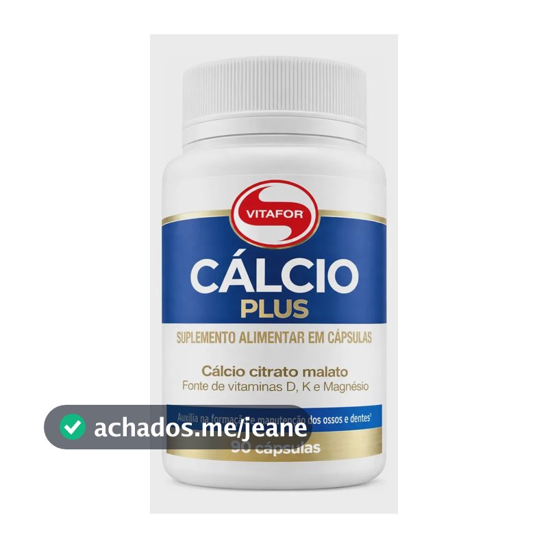 Cálcio Plus Vitafor Com Vitaminas D, K E Magnésio (90 Cps) Neutro
