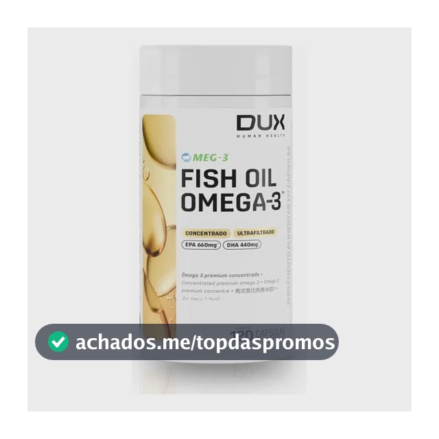 Ômega 3 Dux Fish Oil 120 Cápsulas 660mg Epa 440mg Dha Sem Sabor