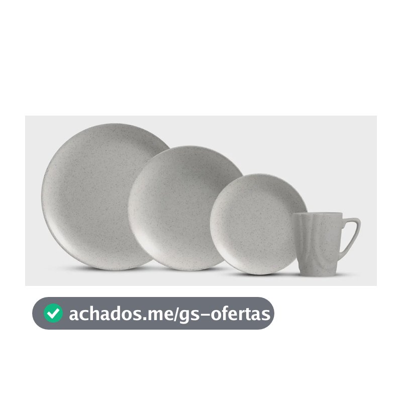 Aparelho De Jantar 16 Peças -  Concrete Alleanza Branco Lisa