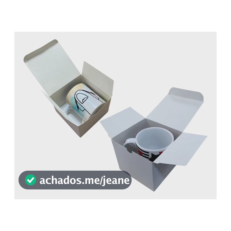 100 Caixinhas Para Canecas Porcelana + 100 Reforços De Fundo