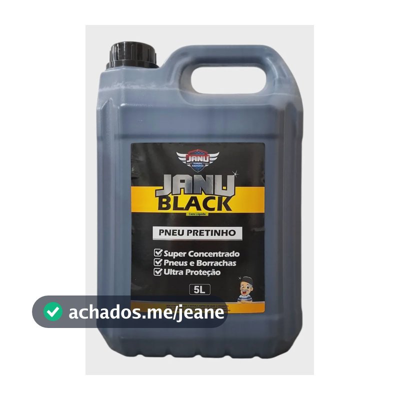 Pinta Pneu Líquido Janu Black 5L Preto Automotivo Resistente