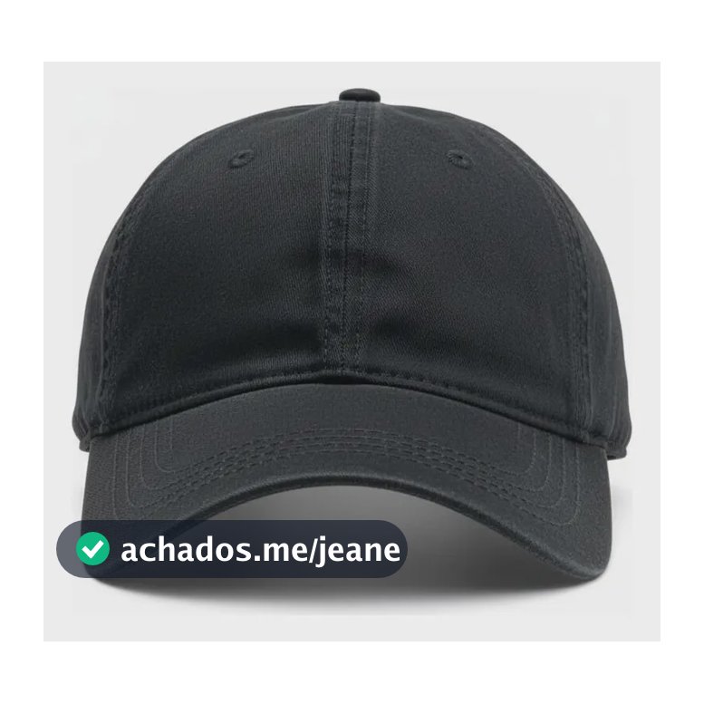 Boné De Sarja Casual Unissex Liso Aba Curvada Com Regulagem Preto Un Liso