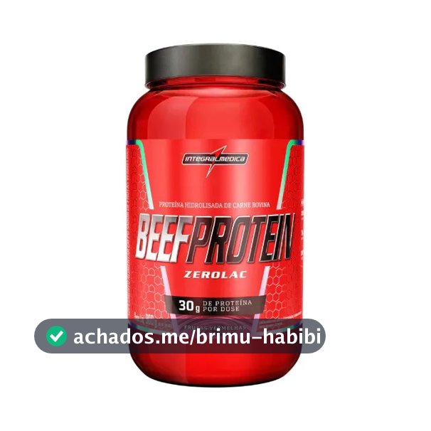Suplemento Proteico + Integralmédica + Beef Protein + Zero Lactose E Sem Glúten + 900g Frutas Vermelhas Frutas Vermelhas