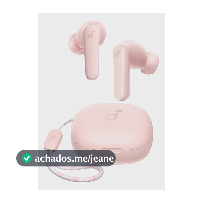 Fone De Ouvido Soundcore P20i Bluetooth 5.3 Grave Potente Drivers 10mm 30h Bateria Carregamento Rápido App Personalização De Som Via App Ipx5 2 Mics Ia Para Chamadas Claras Case Compacto Cor Rosa