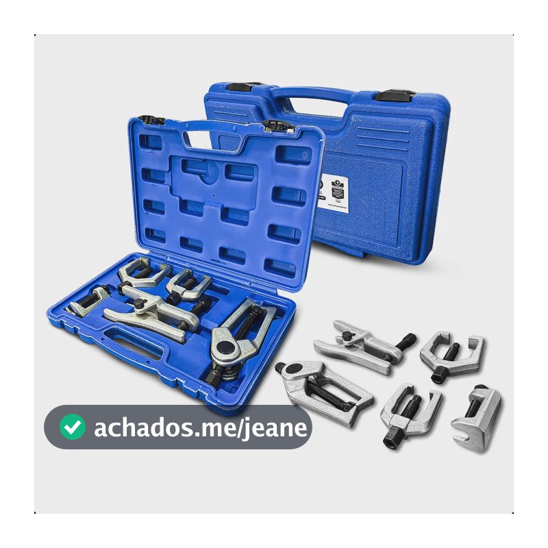 Kit Jogo Saca Pivô Braço De Suspensão 5 Peças Com Maleta