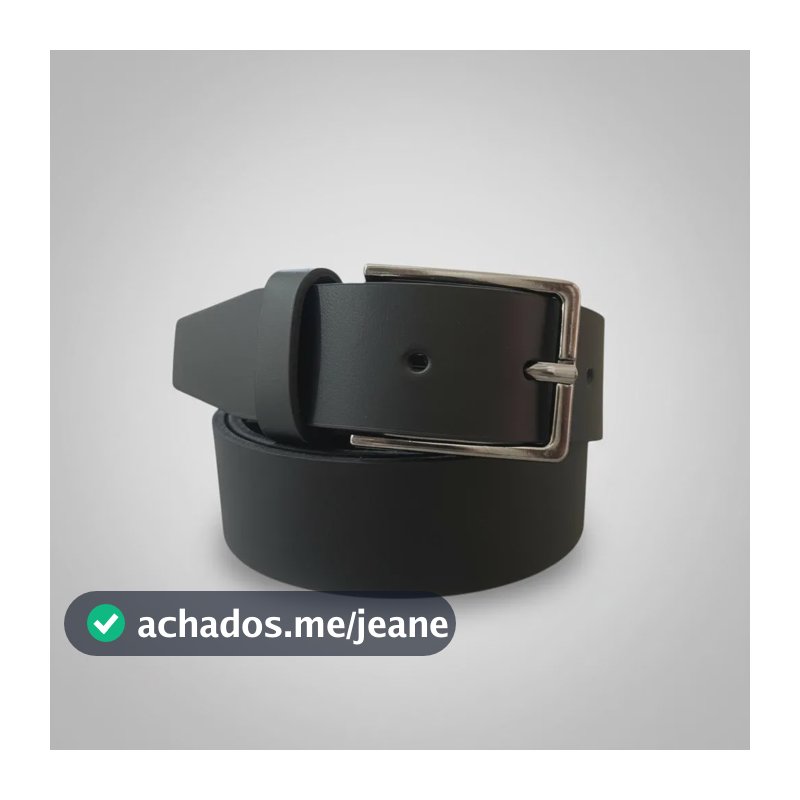 Cinto Masculino  Em Couro Legítimo Fasolo Elegância Versátil Preto 95