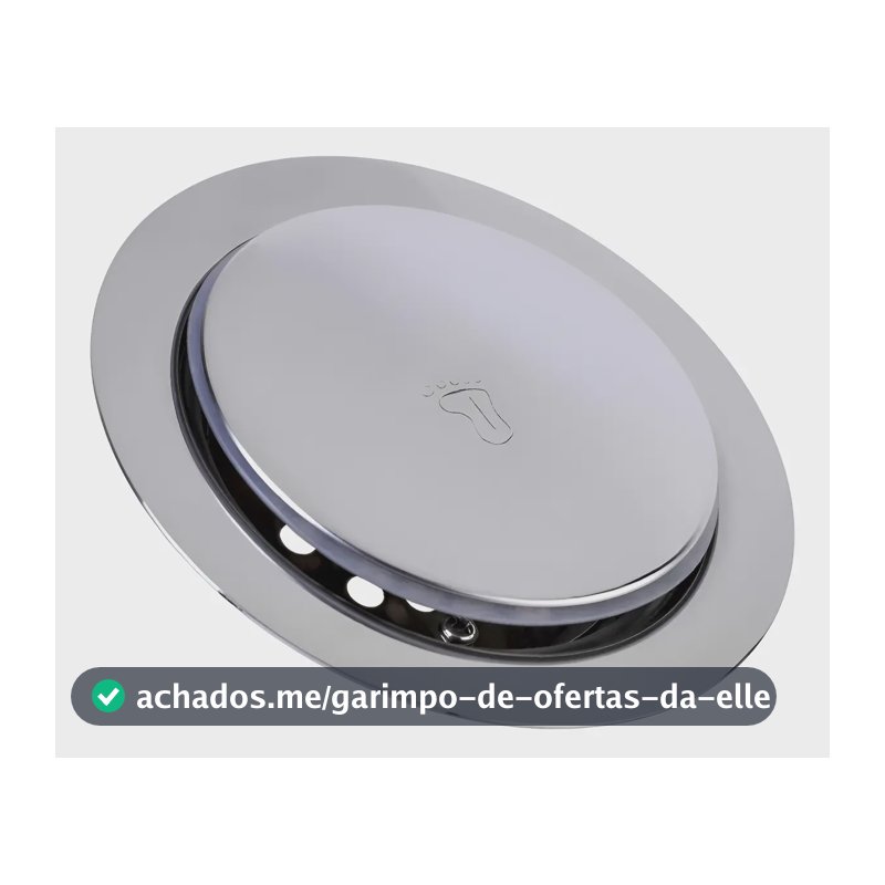 Ralo Inteligente Click Redondo Banheiro Inox 10cm 10x10 903 Prateado