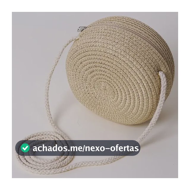 Bolsa De Palha Redonda Praia Transversal Linda Verão