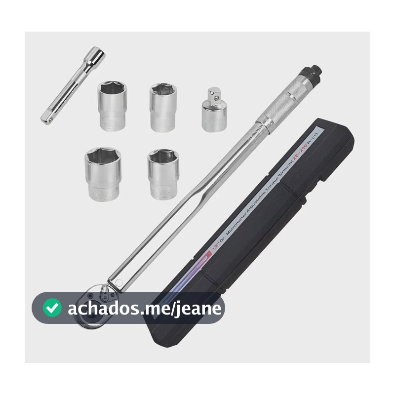 Torquimetro De Estalo 1/2 Pol 28-210nm Cr-mo Reversível 8pcs