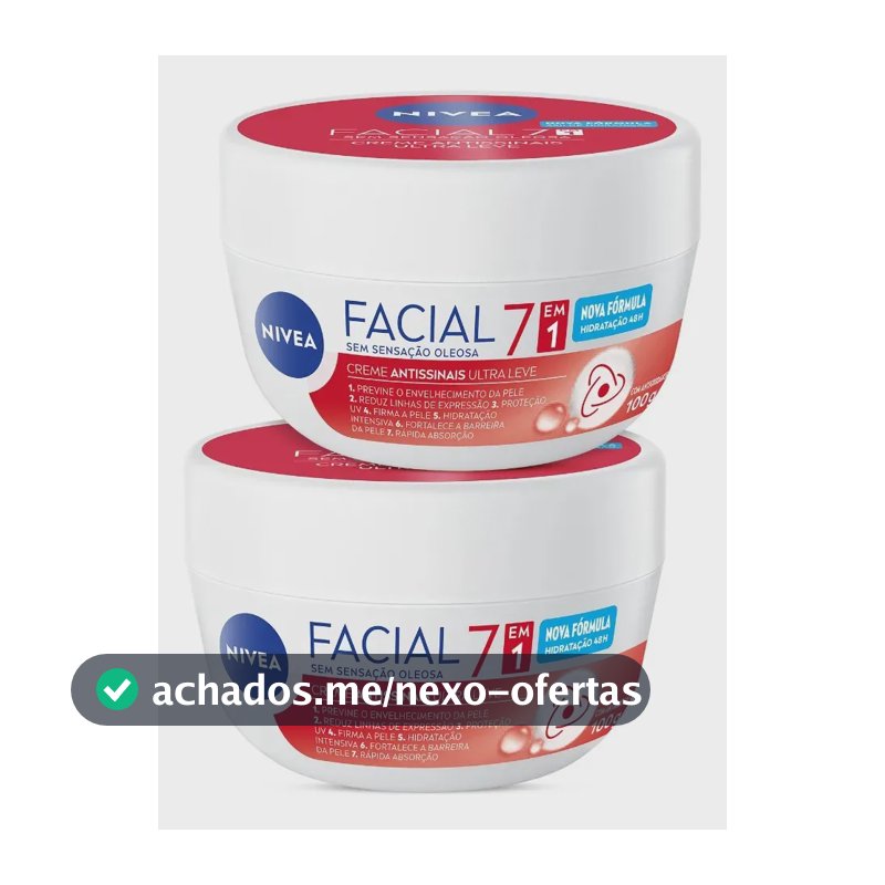 Kit Creme Facial Nivea Antissinais 7 Em 1 2 Unidades Todo Tipo De Pele Dia/noite