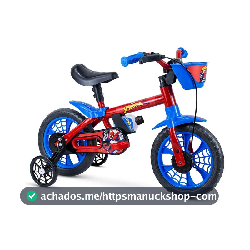 Bicicleta Infantil 2–5 Anos Nathor Homem-Aranha Aro 12 azul/vermelho com rodinhas