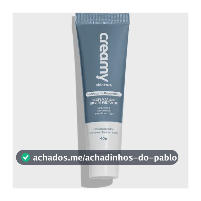 Creamy Skincare Ceramide Skin Repair 40g | Contém Ceramidas, Melhora A Pele Fragilizada, Hidratação Profunda E Intensa, Controla Pele Ressecada | Todos Os Tipos De Pele, Diurno E Noturno