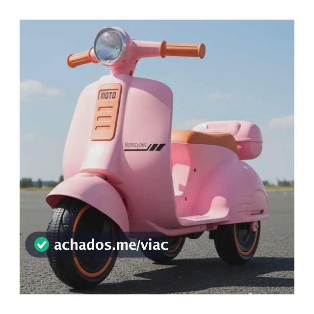 Mini Scooter Moto Elétrica Frente E Ré Bateria 6v Som E Luz Cor Rosa Voltagem Do Carregador 127/220v