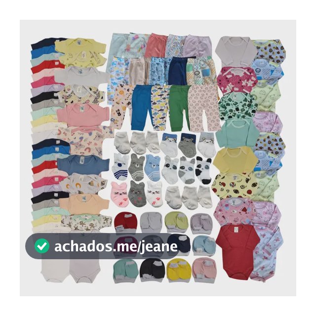 Kit Enxoval 36 Peças Bebê Algodão Antialérgico