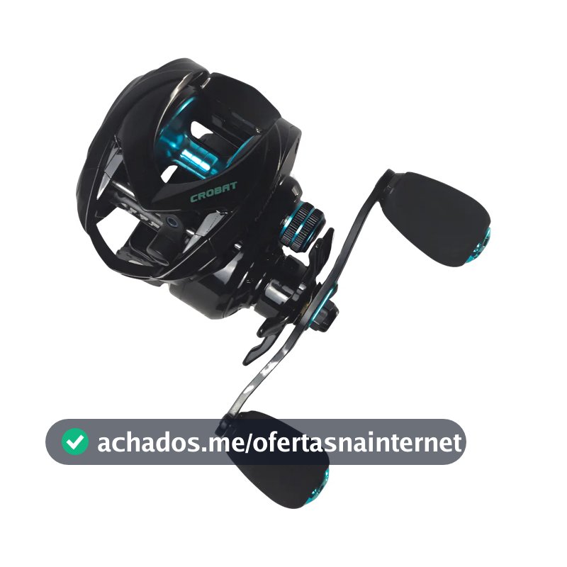 Carretilha Maruri New Crobat 7+1 Rolamentos Drag 7kg - Azul-turquesa - Esquerdo