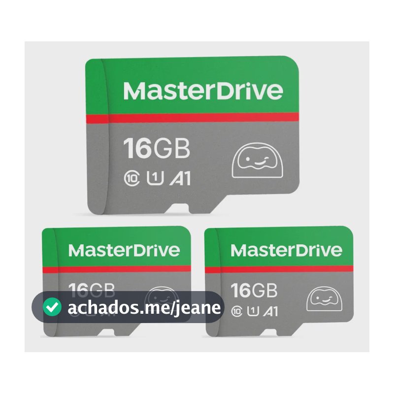 3 Cartões Micro Sd 16gb Masterdrive Classe 10 A1 Câmera
